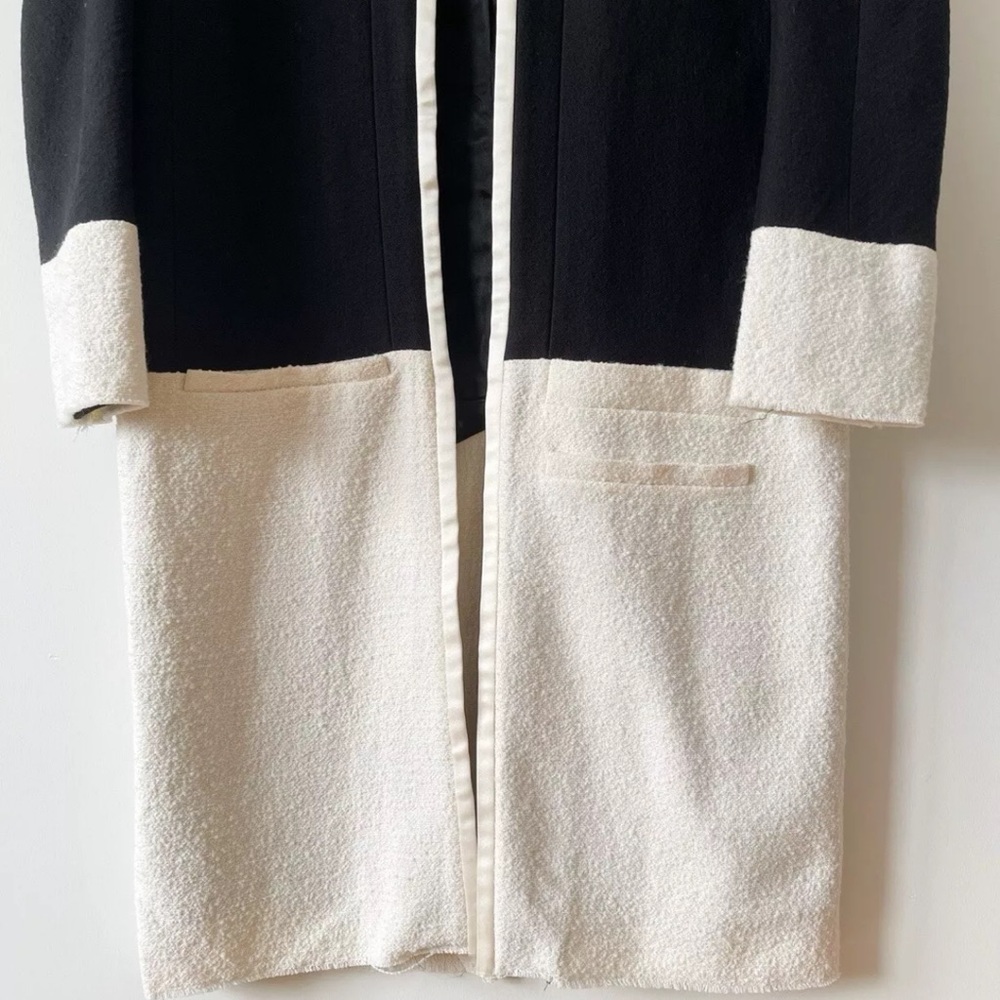 HAIDER ACKERMANN Bicolor Jacket 36 Monochromatic Black White - Picture 2 of 5